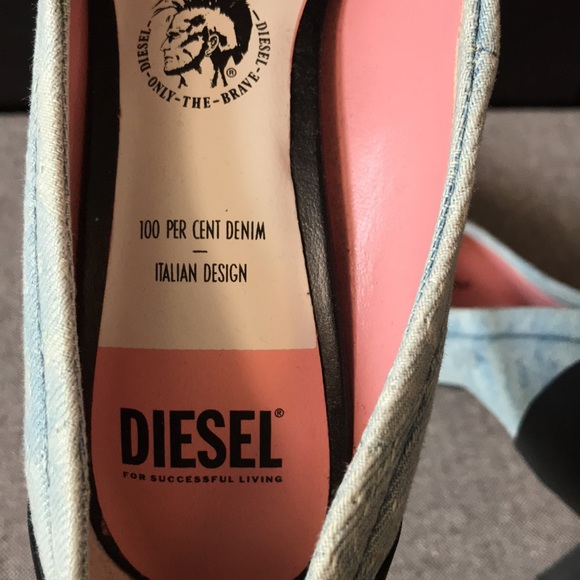 Diesel denim & black heel shoes size EUR 37 - Picture 6 of 6